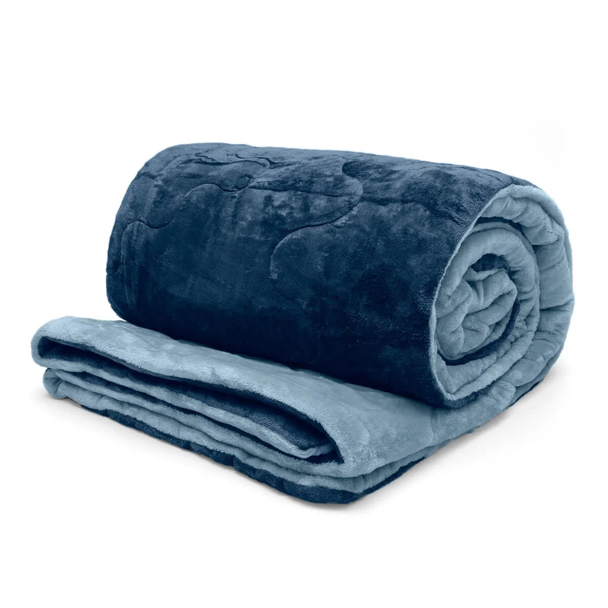 Edredom Casal Plush Flannel Dupla Face Bi...