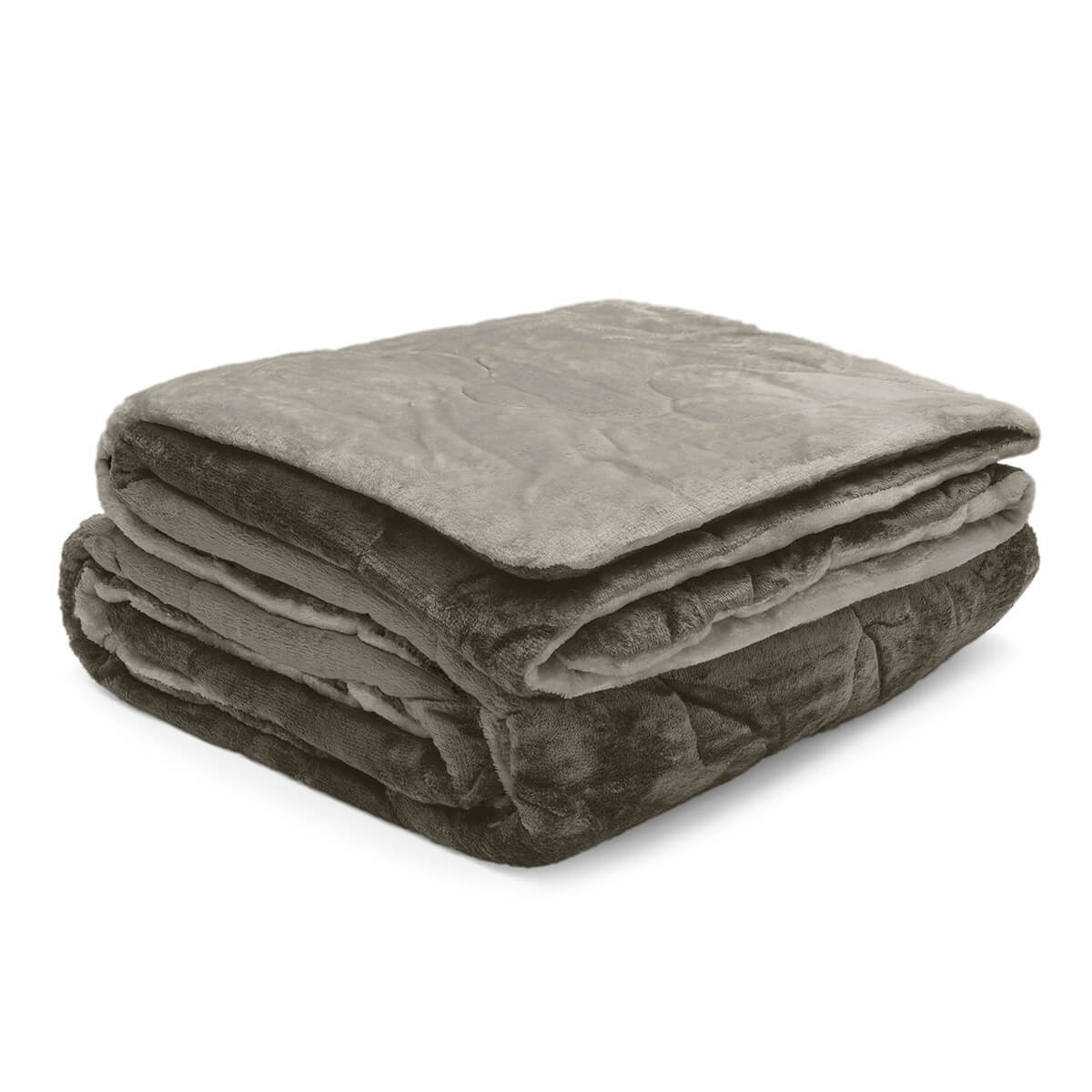 Edredom Casal Plush Flannel Dupla Face Bi...