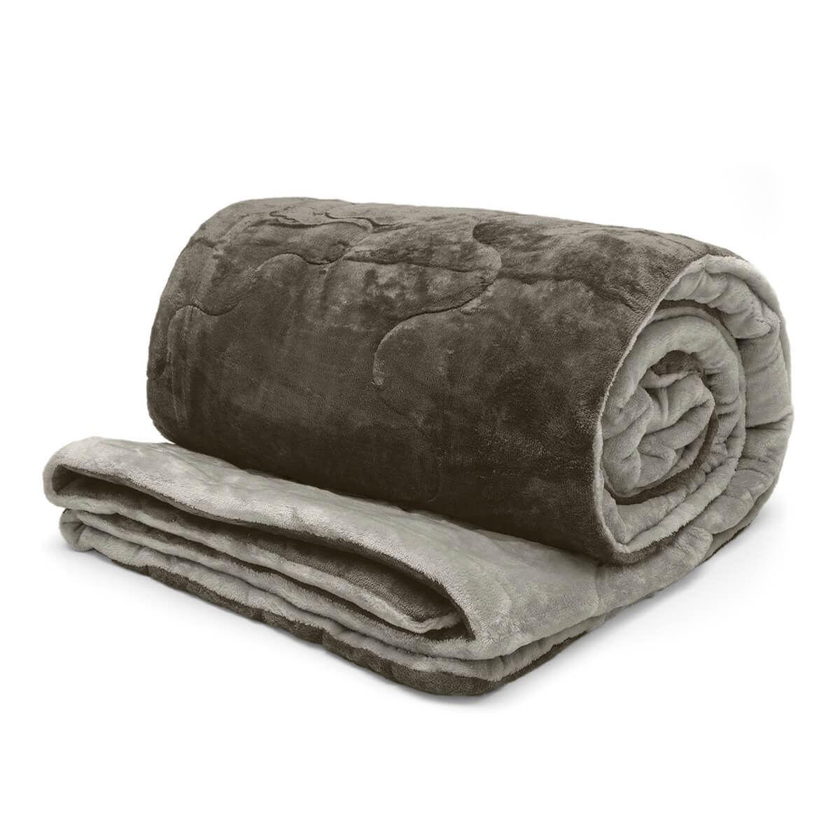 Edredom Casal Plush Flannel Dupla Face Bi...