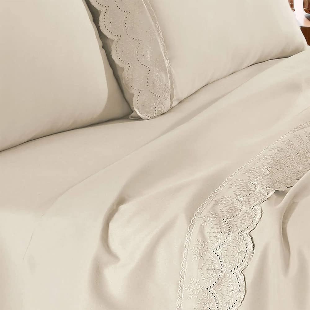 Jogo Queen Sonata Bord Ingles Renda Amy P...