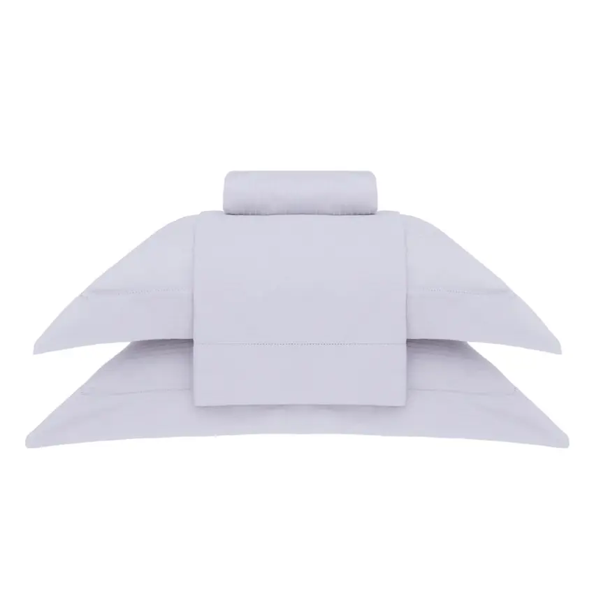 Jogo de Cama S.King Demask Stipes Prata 3...