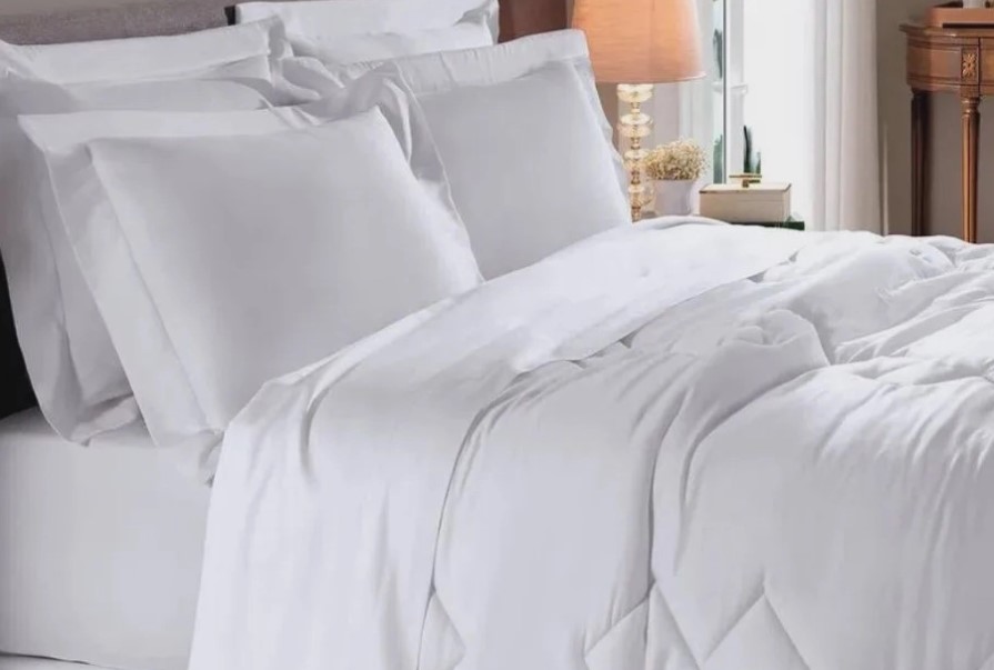 Jogo Casal 350Fios Bambu Branco 4pc-BUETTNER