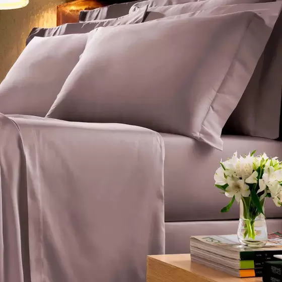 Jogo Queen Platine 300 Fios Bege 4pc