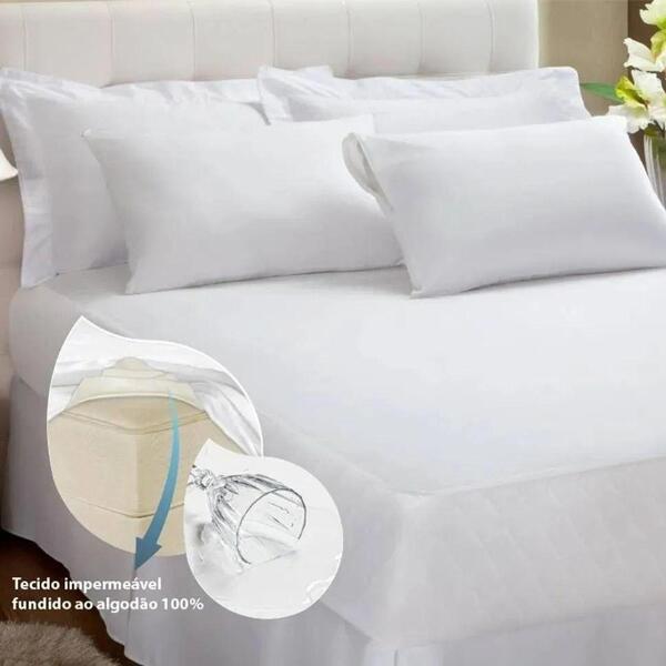 PROTETOR COLCHAO ALGODAO IMPERMEAVEL QUEEN