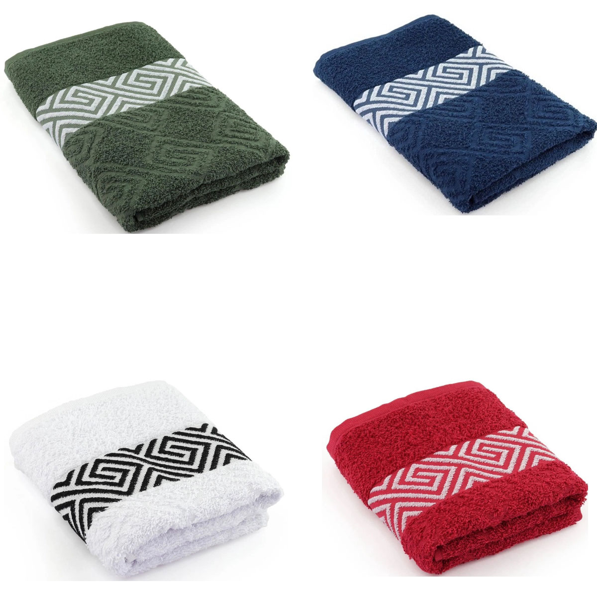 KIT 4 Toalhas de Rosto Atenas 70x50