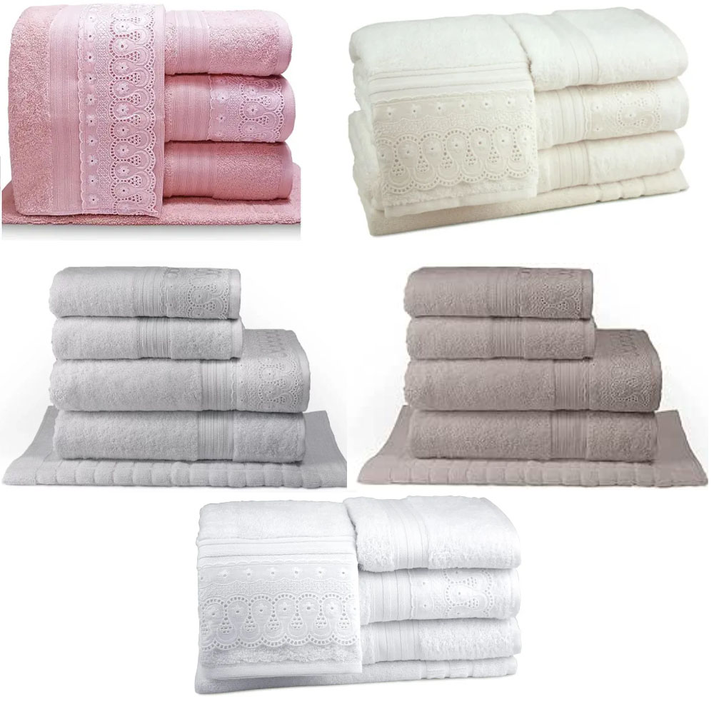 5 x Jogos Banho Cristal c/Renda Renascenc...