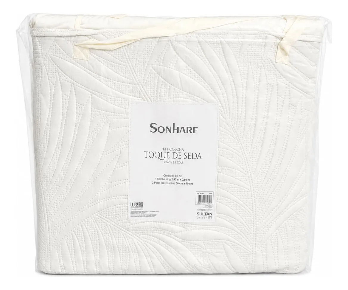 COLCHA MATELASSE KING 300 FIOS BRANCO
